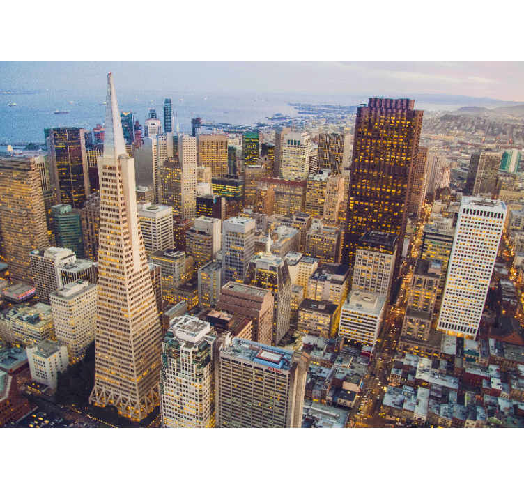 Roleta do obývacího pokoje sanfranciské mrakodrapy - TenStickers