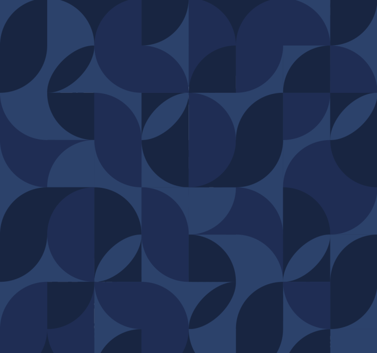 Modrá roleta v retro geometrickém stylu - TenStickers