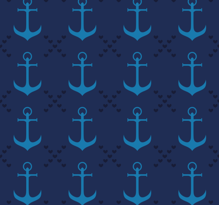 Modrá roleta s námořnickými kotvami - TenStickers