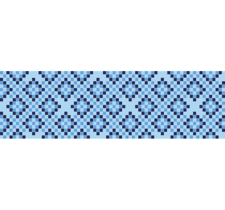 Modrá roleta s geometrickým modrým pixelovým vzorem - TenStickers