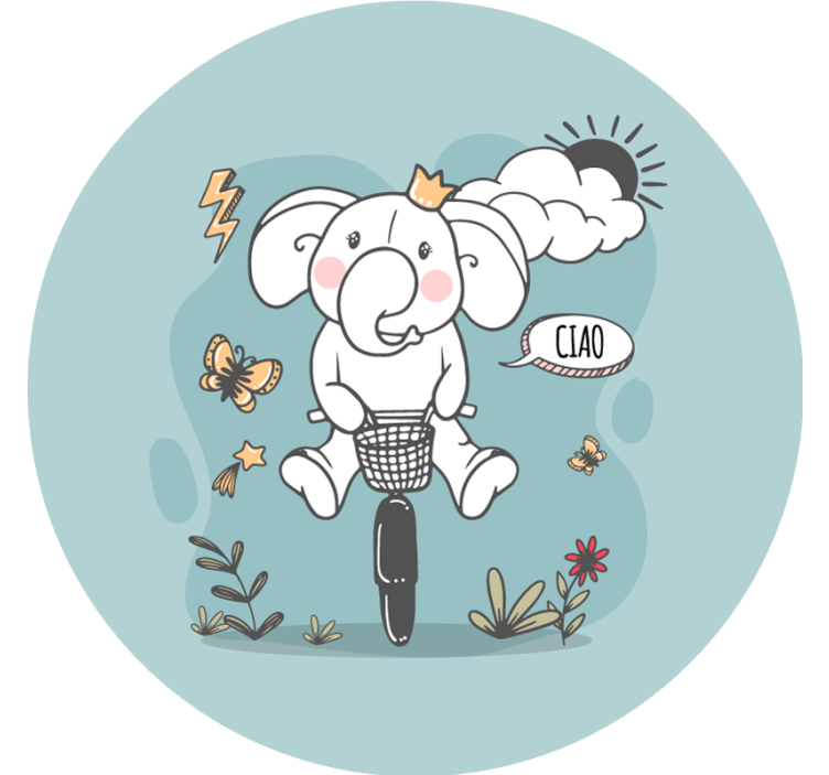 Modrá roleta ahoj sloníku - TenStickers