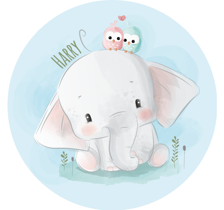 Modrá roleta velký modrý slon - TenStickers
