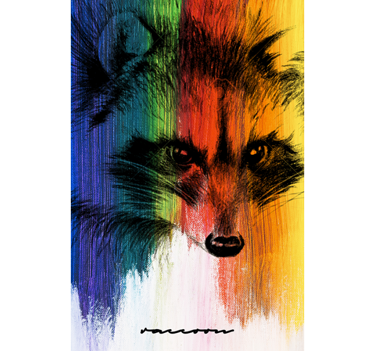 Roleta do obývacího pokoje duha raccoon - TenStickers