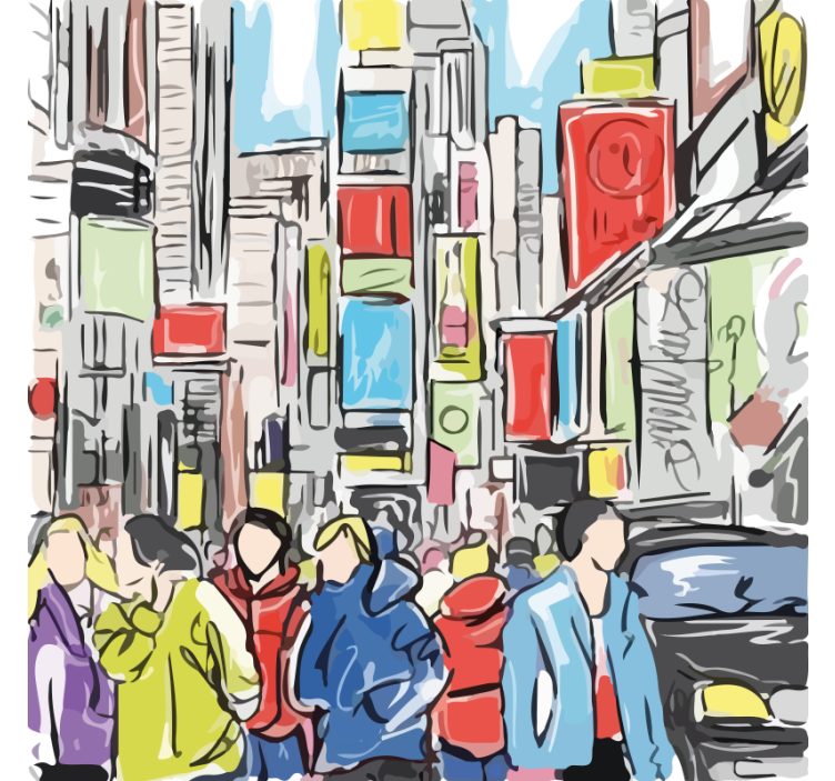 Roleta do obývacího pokoje moderní newyorské postavy - TenStickers