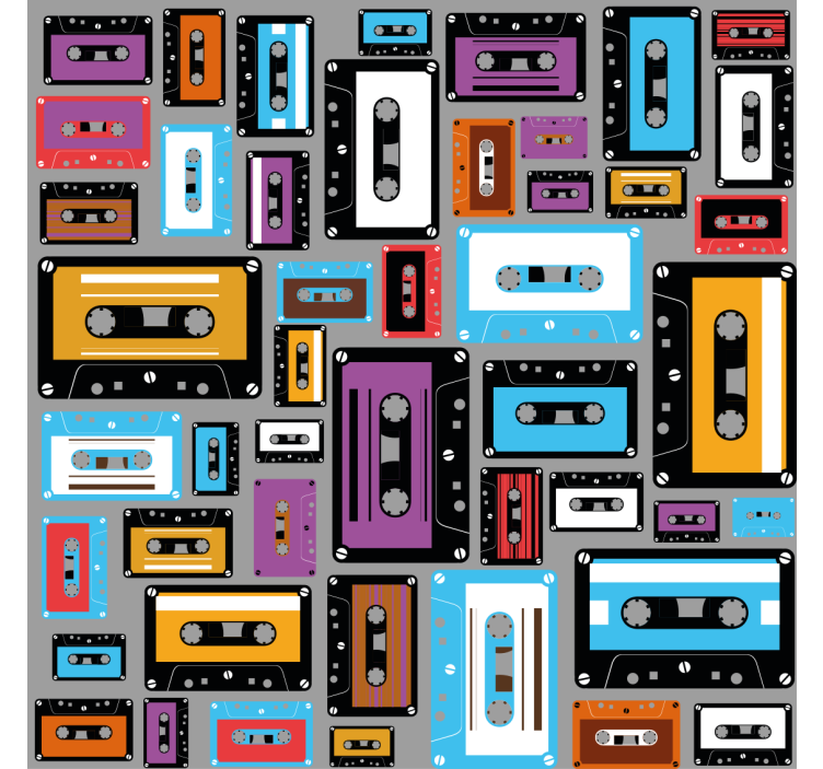 Roleta do obývacího pokoje s retro vzorem kazet - TenStickers