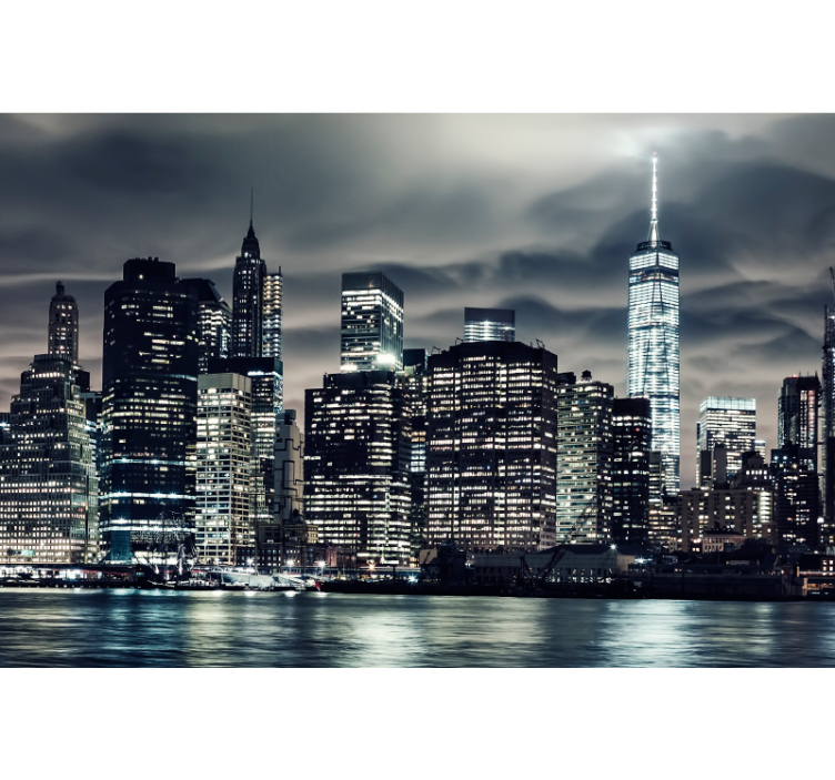Roleta do obývacího pokoje new york v noci - TenStickers