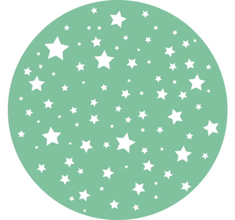 Zelená roleta kulaté zelené hvězdy - TenStickers