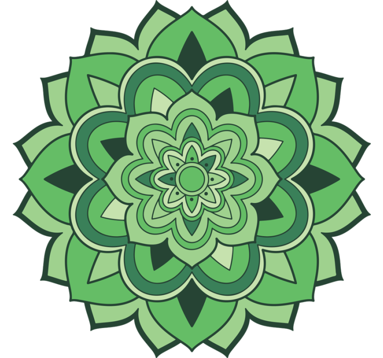 Zelená roleta zelená mandala - TenStickers