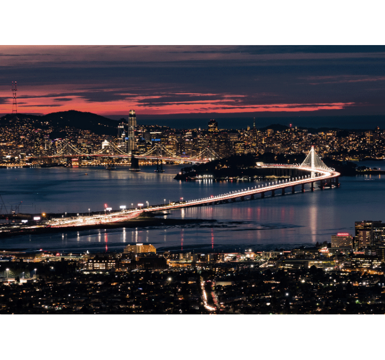 Roleta do obývacího pokoje san francisco večer - TenStickers