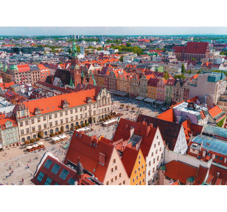 Roleta do obývacího pokoje wrocławská panorama - TenStickers