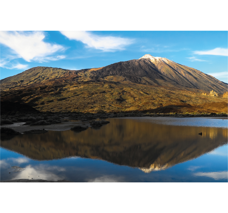 Roleta do obývacího pokoje odrážený teide v vodě - TenStickers