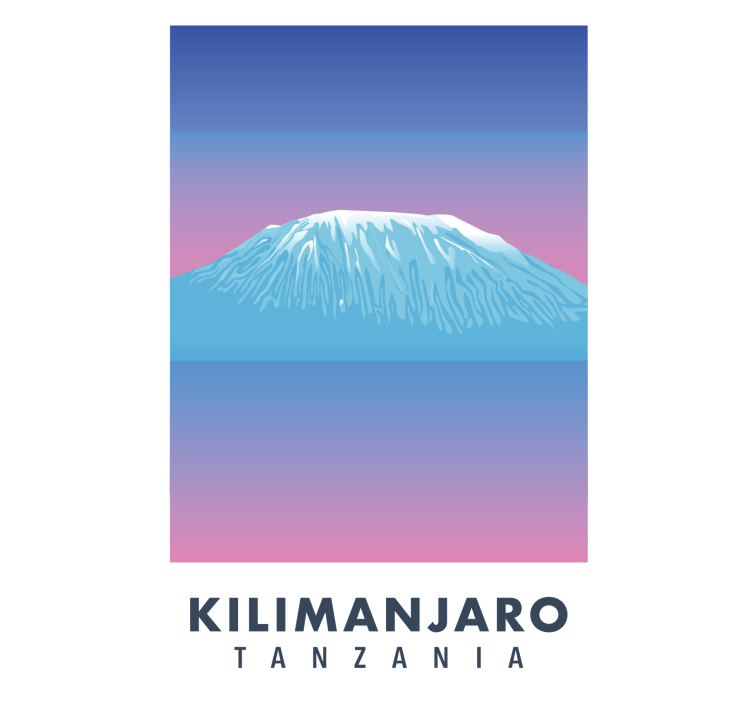 Roleta do obývacího pokoje kilimanjaro retro plátno - TenStickers