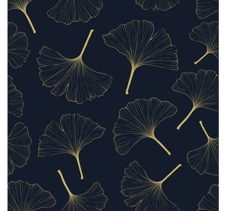 Roleta do obývacího pokoje s 3d zlatými ginkgem - TenStickers