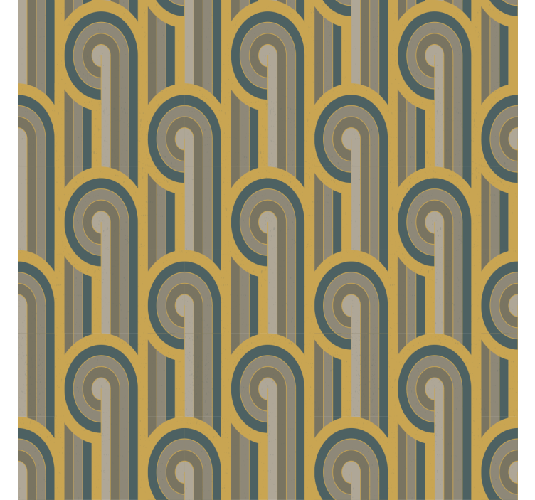 Roleta do obývacího pokoje v geometrických tvarech art deco - TenStickers