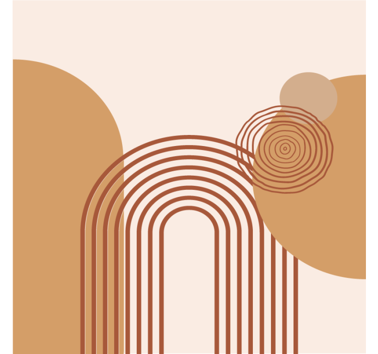 Roleta do obývacího pokoje v novém teplém geometrickém stylu - TenStickers