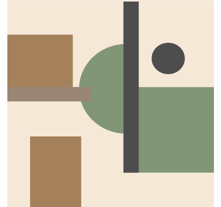 Roleta do obývacího pokoje v přírodních barvách geometrie - TenStickers