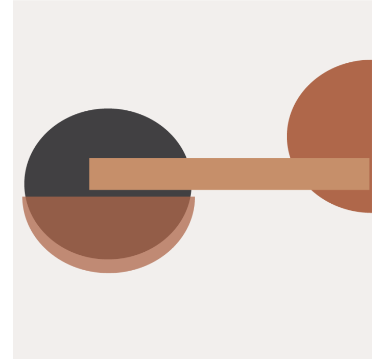 Roleta do obývacího pokoje v kontrastní geometrické umění - TenStickers