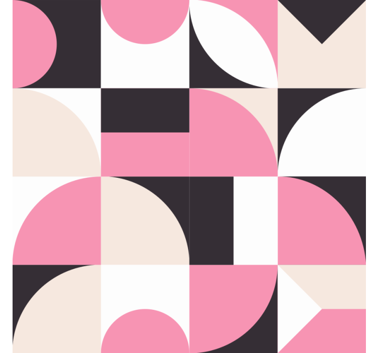 Roleta do obývacího pokoje s růžovým geometrickým vzorem - TenStickers