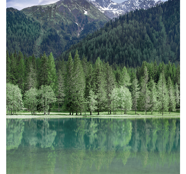 Roleta do obývacího pokoje zelené jezero přírody - TenStickers