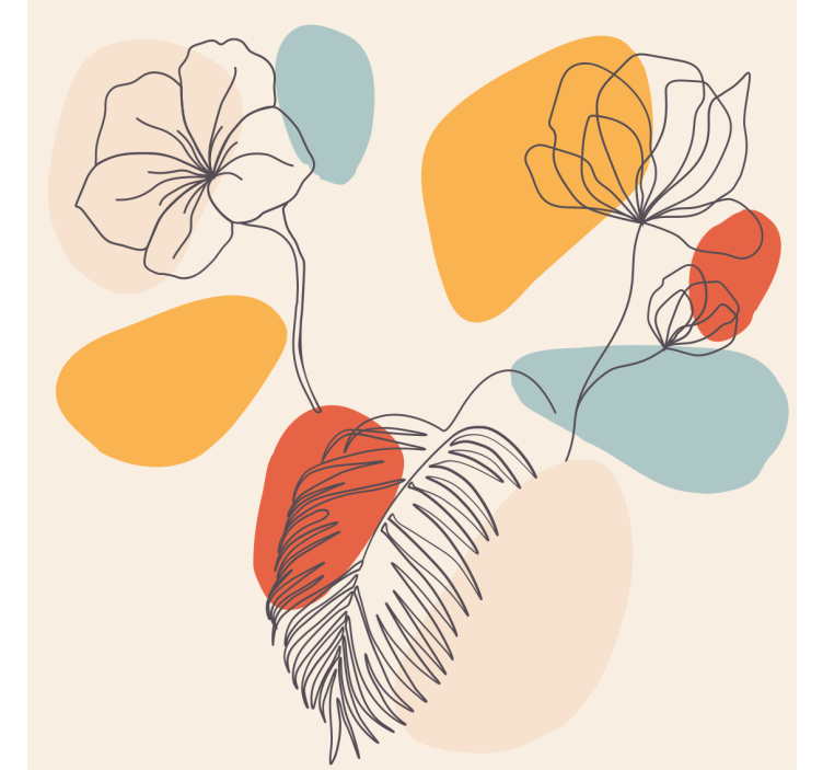 Roleta do obývacího pokoje s botanickým motivem - TenStickers
