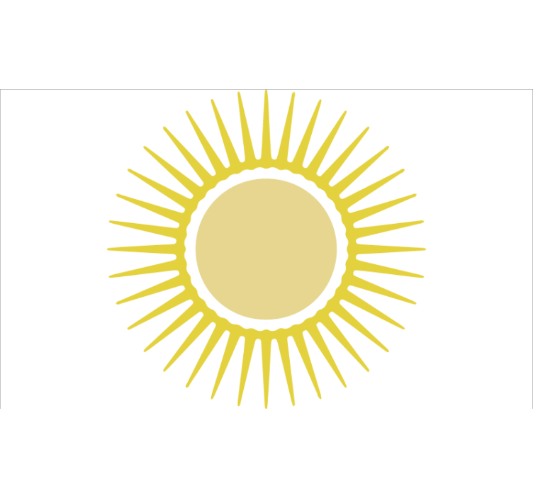 Bílá roleta slunečné žluté slunce - TenStickers