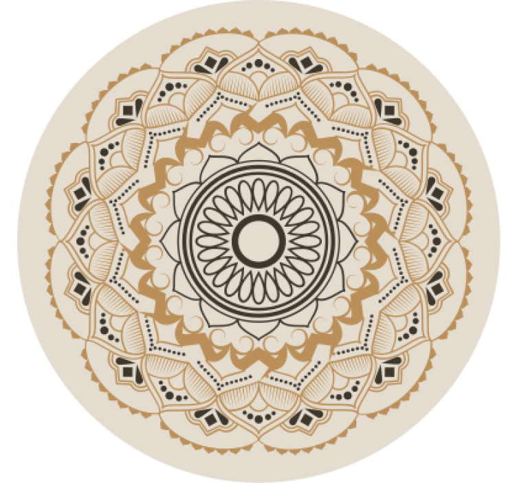 Béžová roleta s mandalovým kruhovým designem - TenStickers