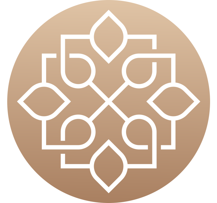 Béžová roleta s designem mandaly geometrických linií - TenStickers