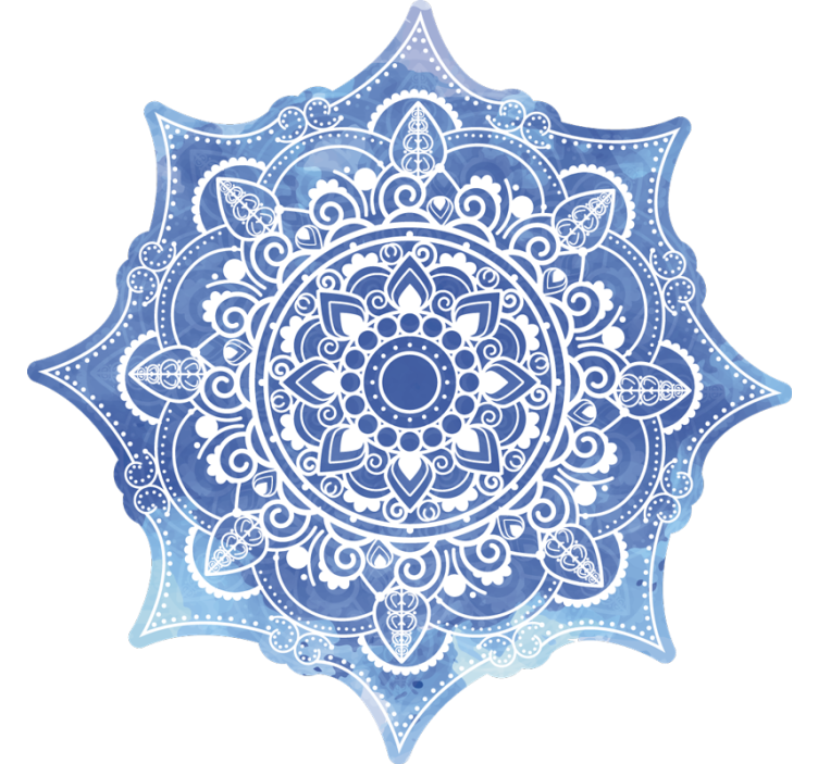 Roleta ložnice aquarella modrá mandala - TenStickers