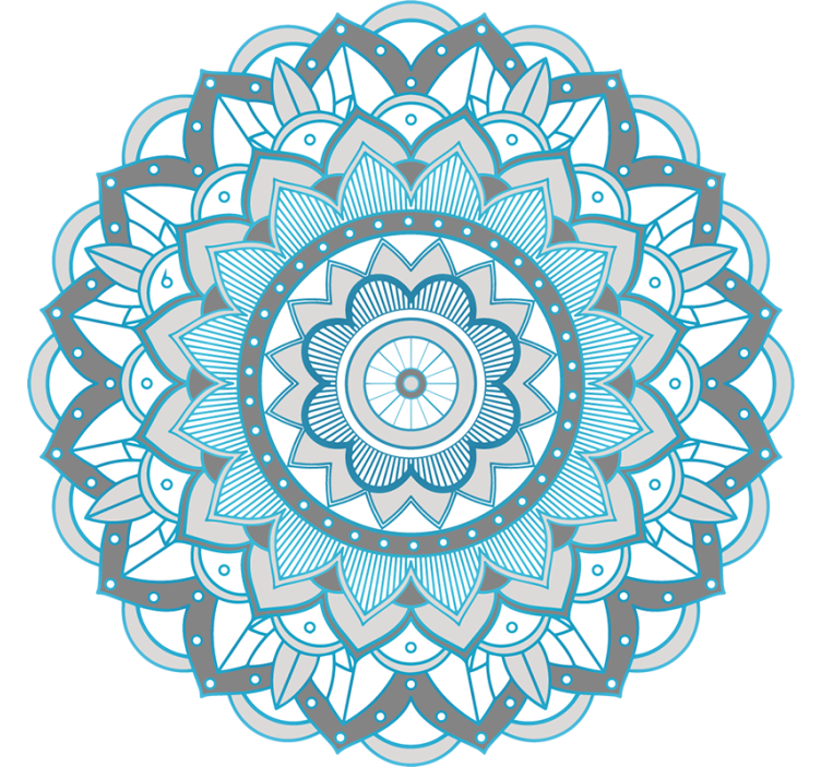 Roleta ložnice modrý mandala design - TenStickers