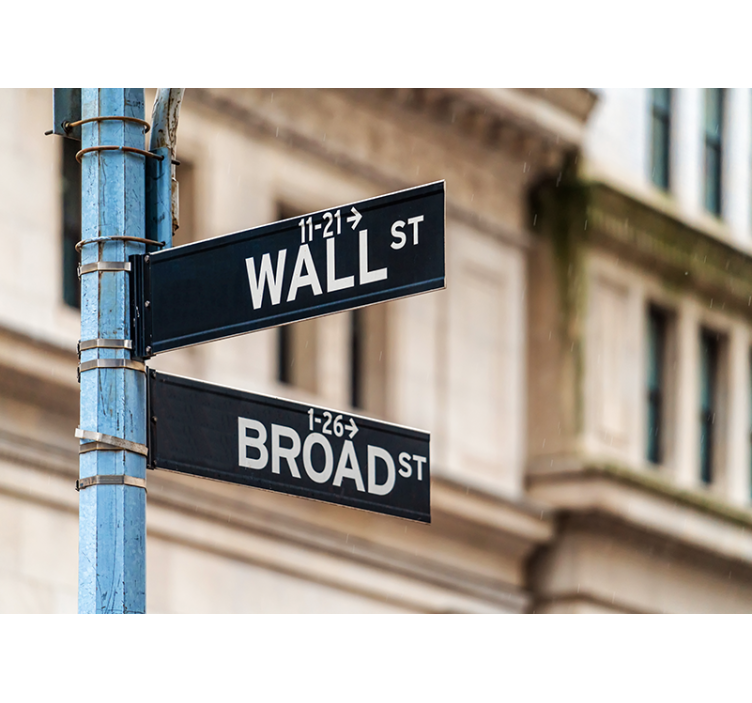 Béžová roleta newyorská ulice wall street - TenStickers