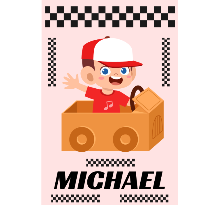 Animované závodní dobrodružství Osobní roleta - TenStickers