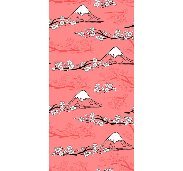 Jarní strom příroda růžovároleta - TenStickers