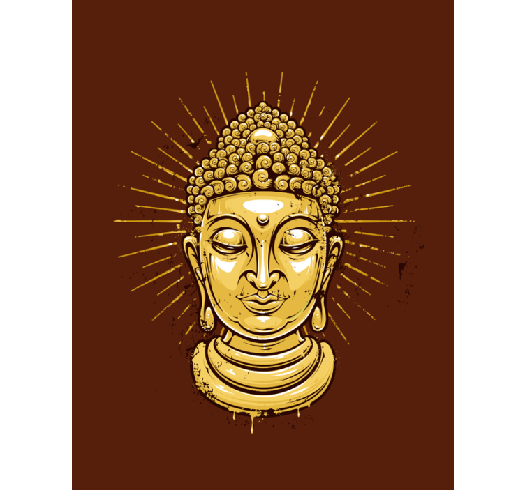 Zlatý buddha sillouhette zenroleta - TenStickers