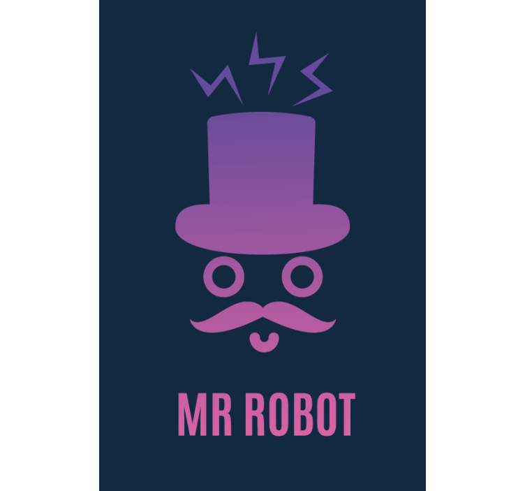 Gentleman robot Roleta Geek - TenStickers