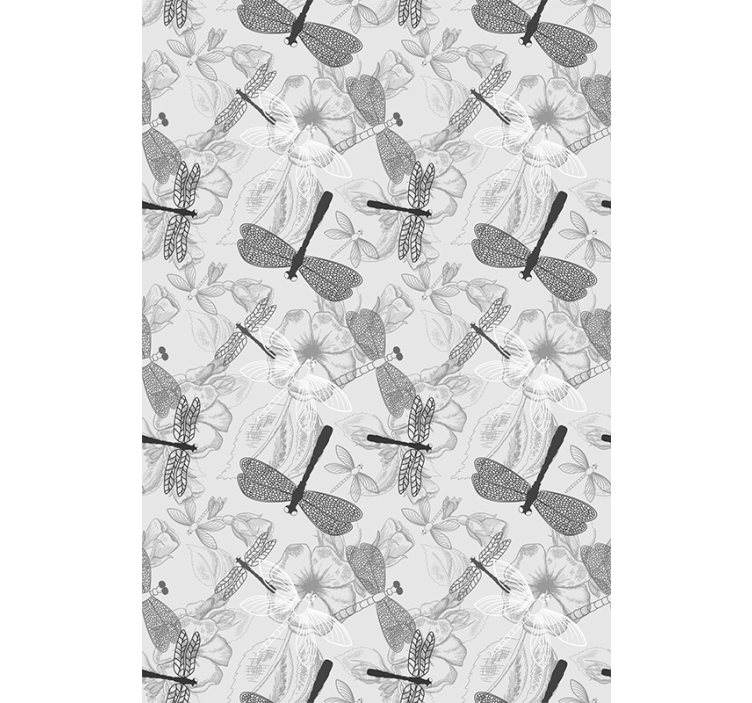 šedé vážky a narcisy kvete slepě - TenStickers