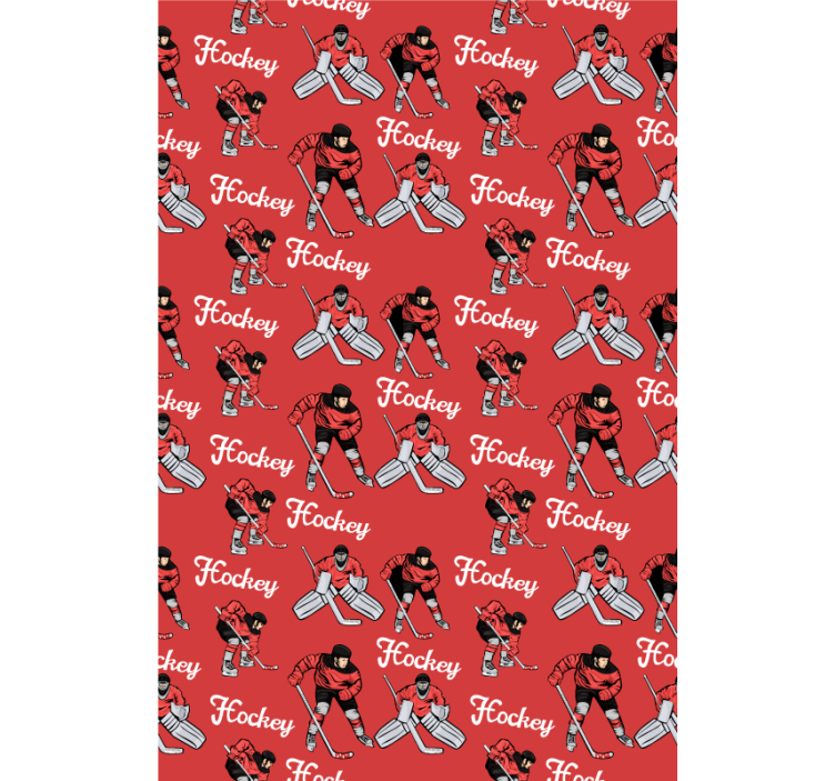 červené hokejové hráče dětskéroleta - TenStickers
