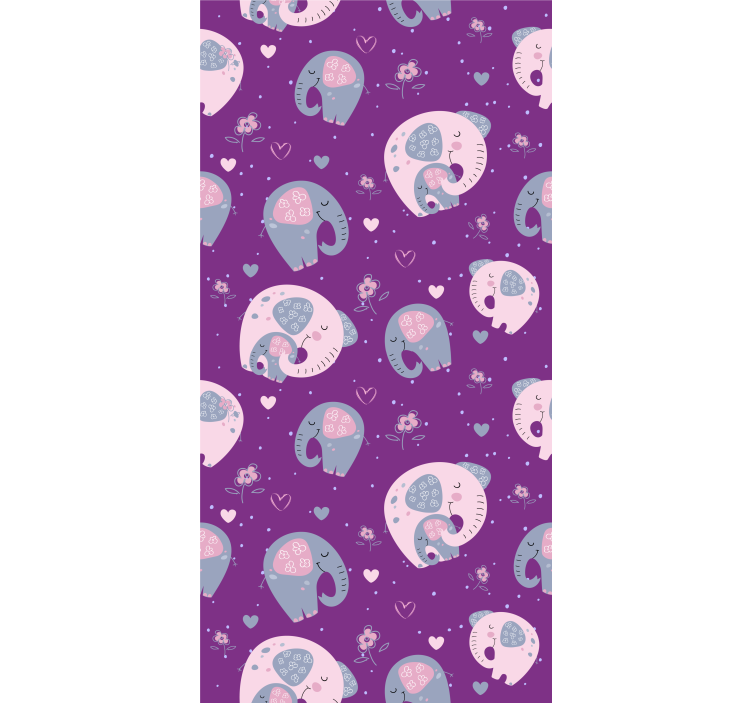 Roztomilý vzor slona zvířecí roleta - TenStickers