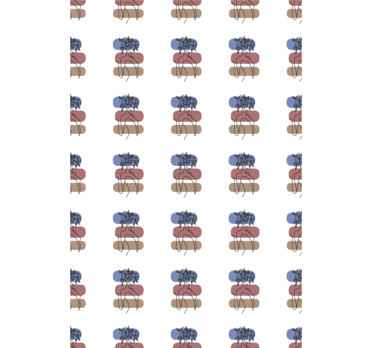 Geometrický ženský design Květinová roleta - TenStickers