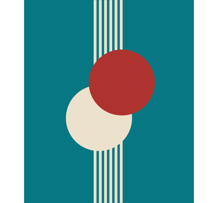 Dva kruhy abstraktní uměníroleta malba - TenStickers