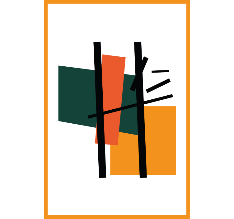 čtverce a obdélníky uměleckéroleta malby - TenStickers