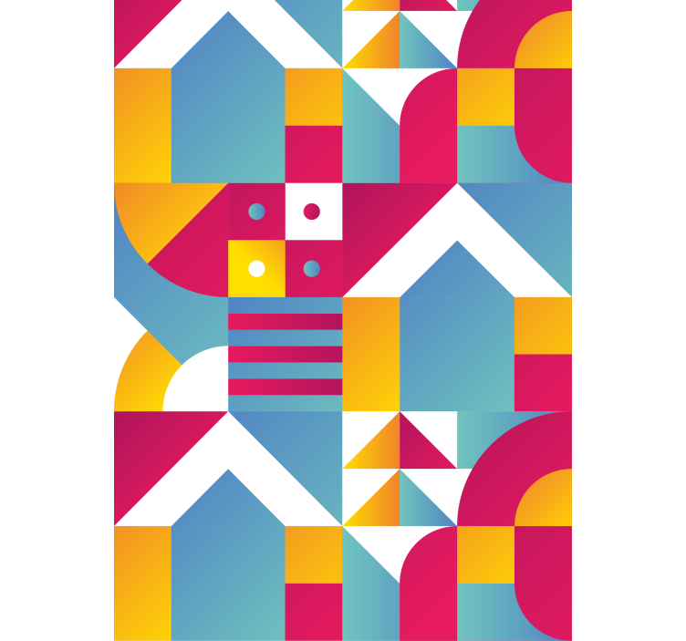 Geometrické městské vzory Moderní roleta - TenStickers