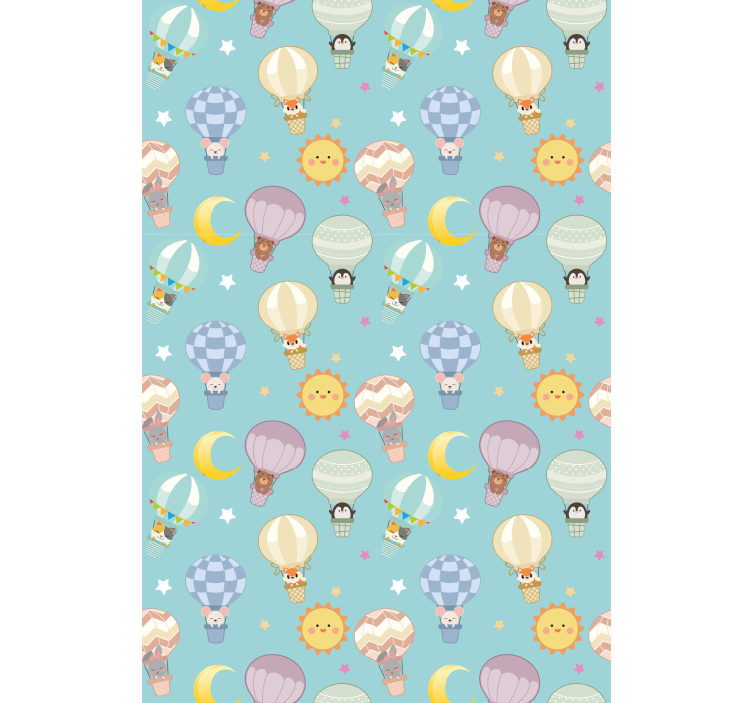 Horkovzdušné balóny a slunce Roleta děti - TenStickers