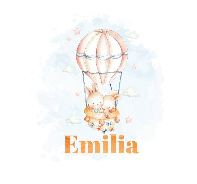 Pastelový balón se sladkými zvířatyroleta - TenStickers