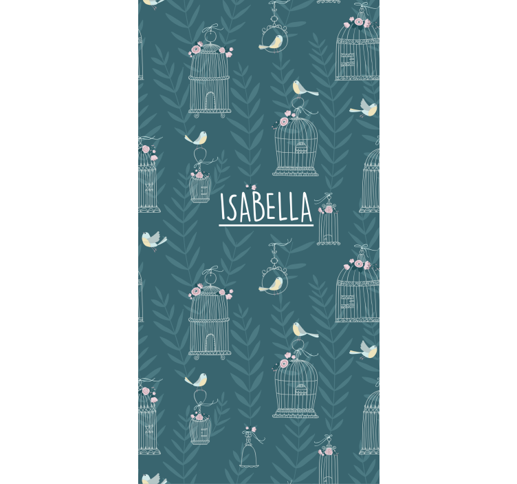 Modré ptačí klece se jménem Roleta děti - TenStickers