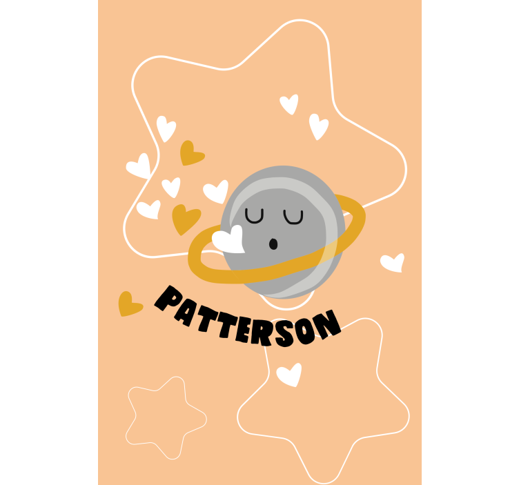 Srdeční saturn se jménem Roleta děti - TenStickers