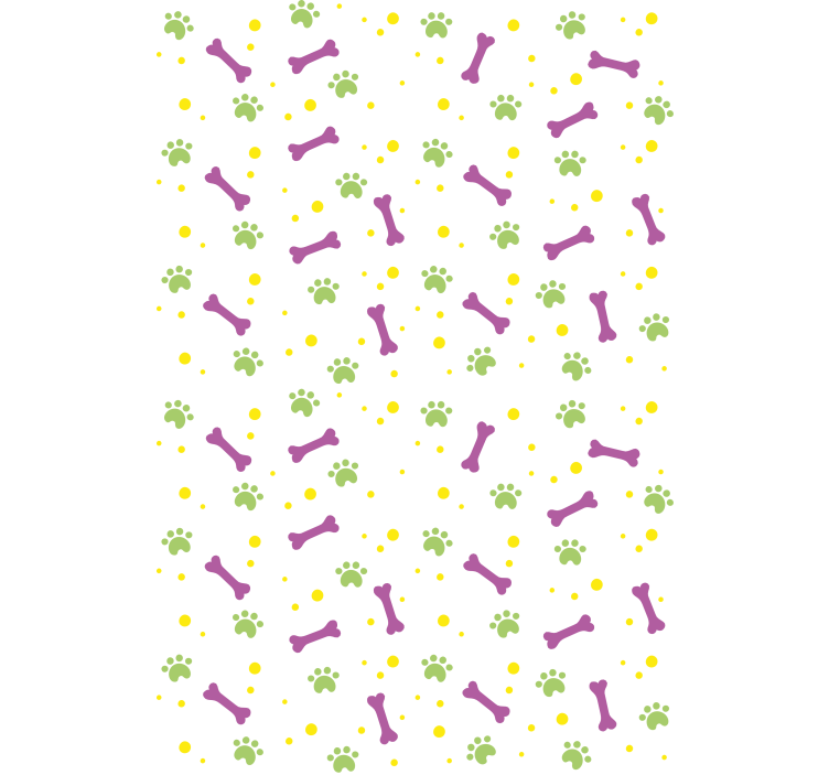 Barevné psí tlapky a kostiroleta děti - TenStickers