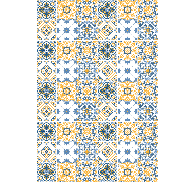 Barevné jižní dlaždice vzor koupelnová roleta - TenStickers