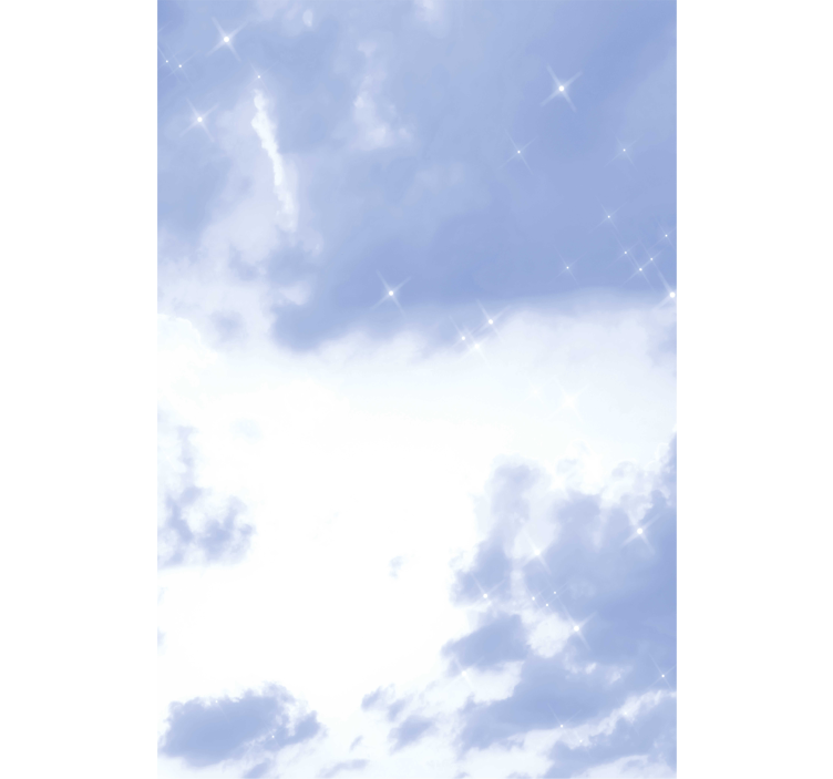 Světle modrá realistická obloha oblakroleta - TenStickers