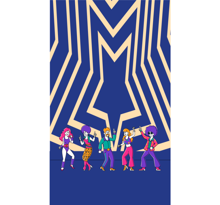 Disco taneční atmosféra Zábavní roleta - TenStickers