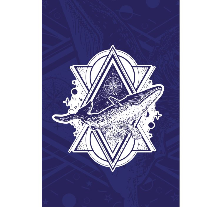 Masivní silueta velryby zvířecí roleta - TenStickers